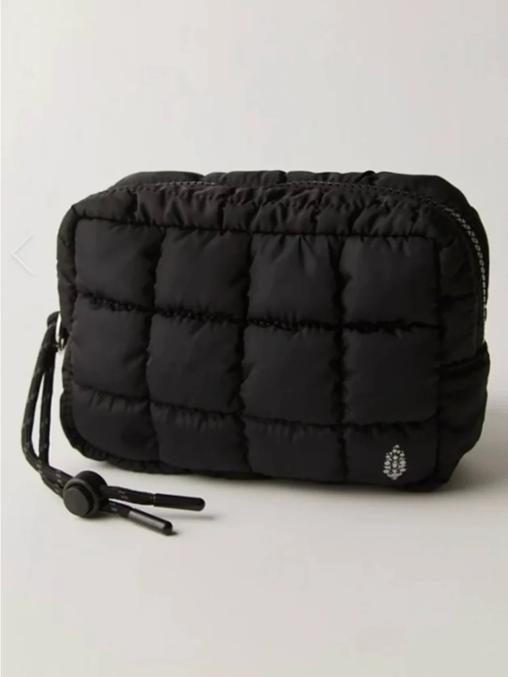 Free People Movement Black Quilted Nylon Crossbody Pouch/ case